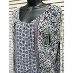 American Rag  Multi-Color Floral Ruffle Long Sleeve Tie At Waist Crochet Size‎ M Photo 1