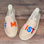Soludos Anthropologie Espadrilles Flats with Embroidered Feminist Detail Photo 1