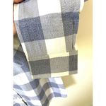 UNTUCKit Plaid Button Down Collared Blouse Shirt Navy Blue White Size 10 NEW Photo 3