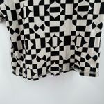 Free People  Movement Crop Top Size Small Black S/S Tee Cotton Geometric Pattern Photo 7