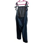 ASOS jean dungarees halter neck tie back dark denim cotton overalls jumpsuit 14 Photo 3