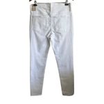 Madewell Y2K  Women Jeans 31 White Skinny Button Fly Raw Hem‎ Retro 90s Denim NEW Photo 3