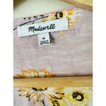 Madewell  Linen-Blend Ruffle-Cuff Wrap Dress Dutch Dandelions Medium Pink Floral Photo 5