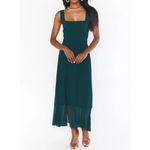 Show Me Your Mumu NWT  Claire Midi Bridesmaid Dress Emerald Green Size Large Photo 2