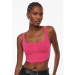 Aritzia Babaton Sculpt Knit Bustier Tank In Fuchsia/Pink Photo 1