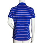 RLX Ralph Lauren Shirt Womens Medium Blue Pink Striped Golf Polo Casual Preppy Photo 2