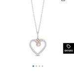 Kay Jewelers  Heart Sterling Silver Necklace Photo 3