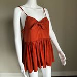 Emery Rose Burnt Orange Baby Doll Bow Tank Top 1XL NWT Size XXL Photo 1
