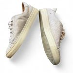 Diba True Diba Cow Hair Lace Up Metallic Silver Sneakers Photo 1