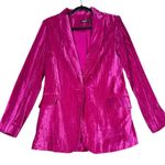 Nasty Gal  Collection Fuchsia Crushed Velvet Blazer – US 4 Photo 4