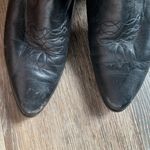 Laredo Black Leather Western Cowboy Boots 8M Photo 6