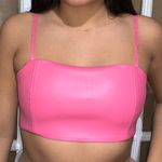 Akira Hot Pink Leather Top Photo 0