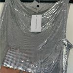 Lovers + Friends  Shiny Silver Top Photo 4