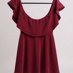 Windsor  Red Off Shoulder Ruffle Skater‎ Party Dress Large Photo 0