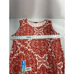 Womans Lily 4XL Orange White Sun Dress Sleeveless Long Size 4X Photo 3