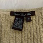 Central Park West  Ribbed metallic shimmer Knit Tank Top Y2K elevated casual M Photo 3