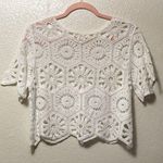 Rebellion Crochet Bohemian White Top Blouse! Photo 5