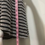 Caution to the Wind NWOT Black White Dash Print Mini Faux Wrap Dress Stretchy V-Neck Surplice New Photo 6