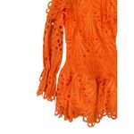 The Sang  Orange Ruffle Long Sleeve Mini Dress Size Medium NEW NWOT Photo 5