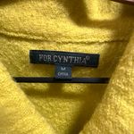 For Cynthia  Yellow 100% Nubby Wool Hi Low Swing Coat Blazer Sz M yellow sunshine Photo 5