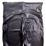 Spanx Faux Leather Leggings Black High Waisted Stretch Womens Medium Photo 8