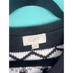 Women's LOFT Outlet Black White Fair Isle Long Sleeve Sweater Dress XL Photo 1