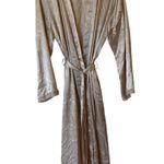Jones New York Long Sleeve Tie Waist Satin Kimono Robe Paisley Beige Women's Photo 0