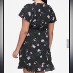 Banana Republic  women’s size 14 black floral ruffle wrap dress ties at waist nwt Photo 3