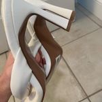 ASOS Design | white Halle padded toe thong heeled sandals size 5 Photo 3