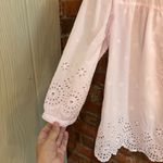 Lucky Brand  womens Rebecca eyelet popover top pink L Photo 3