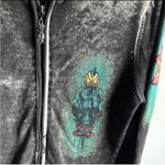 Ed Hardy Y2K  Full Zip Hoodie Rhinestone Skull Back Medium Christian Audigier Photo 4