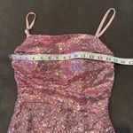 Women’s Pink Sequined Short Homecoming Party Dress Ruffle Hem CorsetBack Size 0 Photo 9