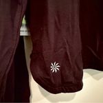 Athleta  All Around Ruched Tshirt Long Sleeve Cropped Women's Medium Black Casual Photo 7