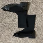 Sock Mid Calf Boots Slim Boots Ankle Boots Flat Shoes Booties Winter Shoes Fabric Boots Black Size 6 Photo 4