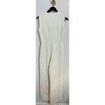 Mango  Sleeveless Tweed Jumpsuit in Cream Size Small Photo 5
