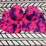Torrid  Pink and Purple Tie Dye Peplum Bikini Top- 3 Photo 3