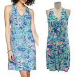 Lilly Pulitzer Lilly‎ Pulitzer Shay Dress Bennett Blue Celestial Seas Starfish Print Size Small Photo 1