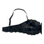 Adore Me Black Floral Lace Sheer Underwire Bra Size 34D Scalloped Lingerie Photo 5