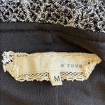 A'Reve Black and Gray Cowlneck Textured Dress with Chiffon Hem Size M Photo 4