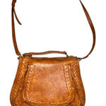 Urban Expression Urban Expressions Elegant Tan vegan Leather saddle style Shoulder Bag Photo 0