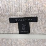 Tahari Heather Beige Oversized Knit Cardigan Collared Buttoned Women's Large Photo 3