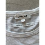 Chrldr Shirt Womens Large White Long Sleeve Capsule Minimalist Luxury Sporty Photo 2