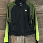 Nike Women’s Court Tennis Training Zip Up Jacket Black & Volt Size Large Photo 0