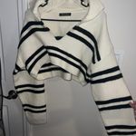 Shop Priceless White Striped Sweater Photo 0