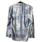 Abercrombie & Fitch linen boyfriend button up top blue tie dye women’s size S Photo 1