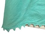 Talbots  PL LP Large Petite Irish Linen Tank Top V Neck Babydoll Seafoam Green Photo 2