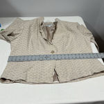 Woman’s Dress Barn 2x Soft Beige Faux Suede Lined Blazer One Button Tan Size XXL Photo 7