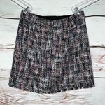 Loft Ann Taylor NWT Size 14 Blue & Pink Tweed Fringe Trim Straight Pencil Skirt Photo 1