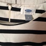 Old Navy Black and White Stripe Crew Neck Sheath Zipper Back Dress Sz M Photo 2