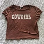 Ruby Lace Brown Cowgirl Baby Tee Photo 0